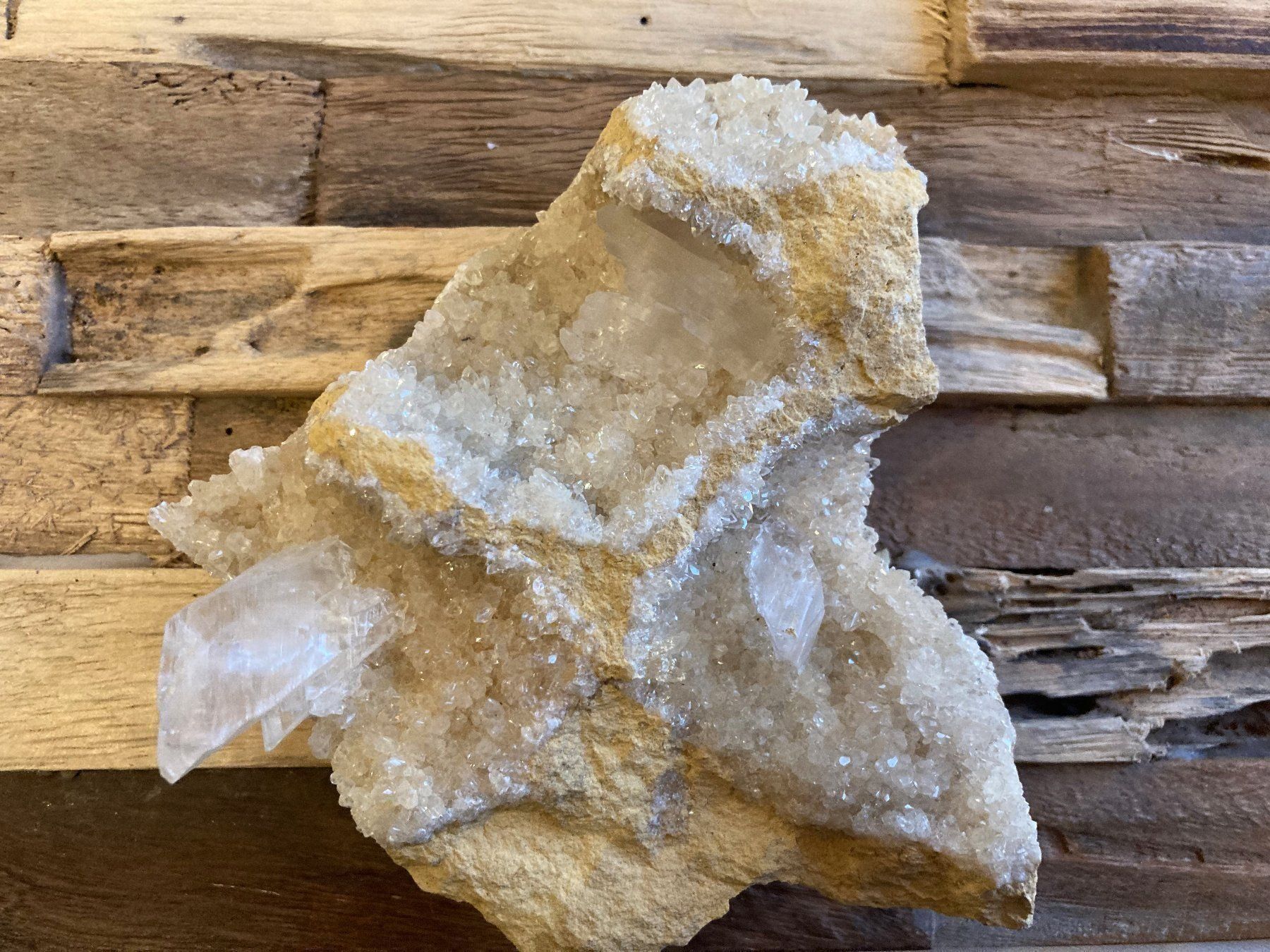 Edelsteine: Bergkristall - Gips Druse roh – Neu (gemäss Beschreibung) aus Biberist von Steine 5