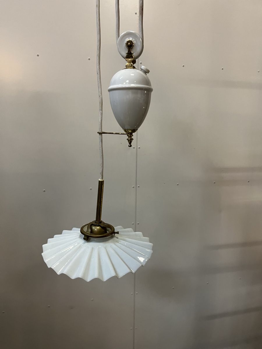 Lampadari & plafoniere: Hängezuglampe Opalglas  – Usato da Bern venduto da fotolog111