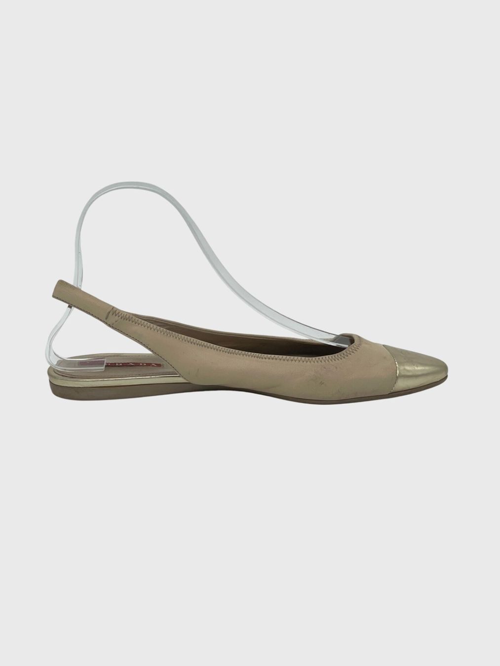 Prada Damenschuhe: Prada Cap-Toe Slingback Ballerina EU 37 Beige – Gebraucht aus Zürich von shoe_shop 3