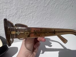 Vintage Louis Vuitton sparkling brown with gold LV logos