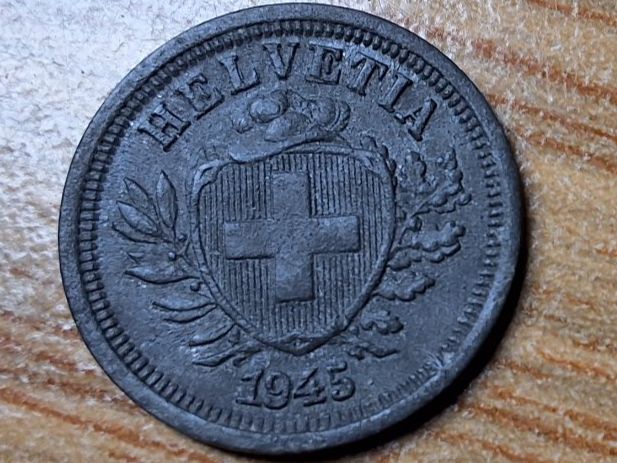 Alle Münzen: 1 Rappen 1945 - Selten! – Gebraucht aus Münchenstein von purbach1