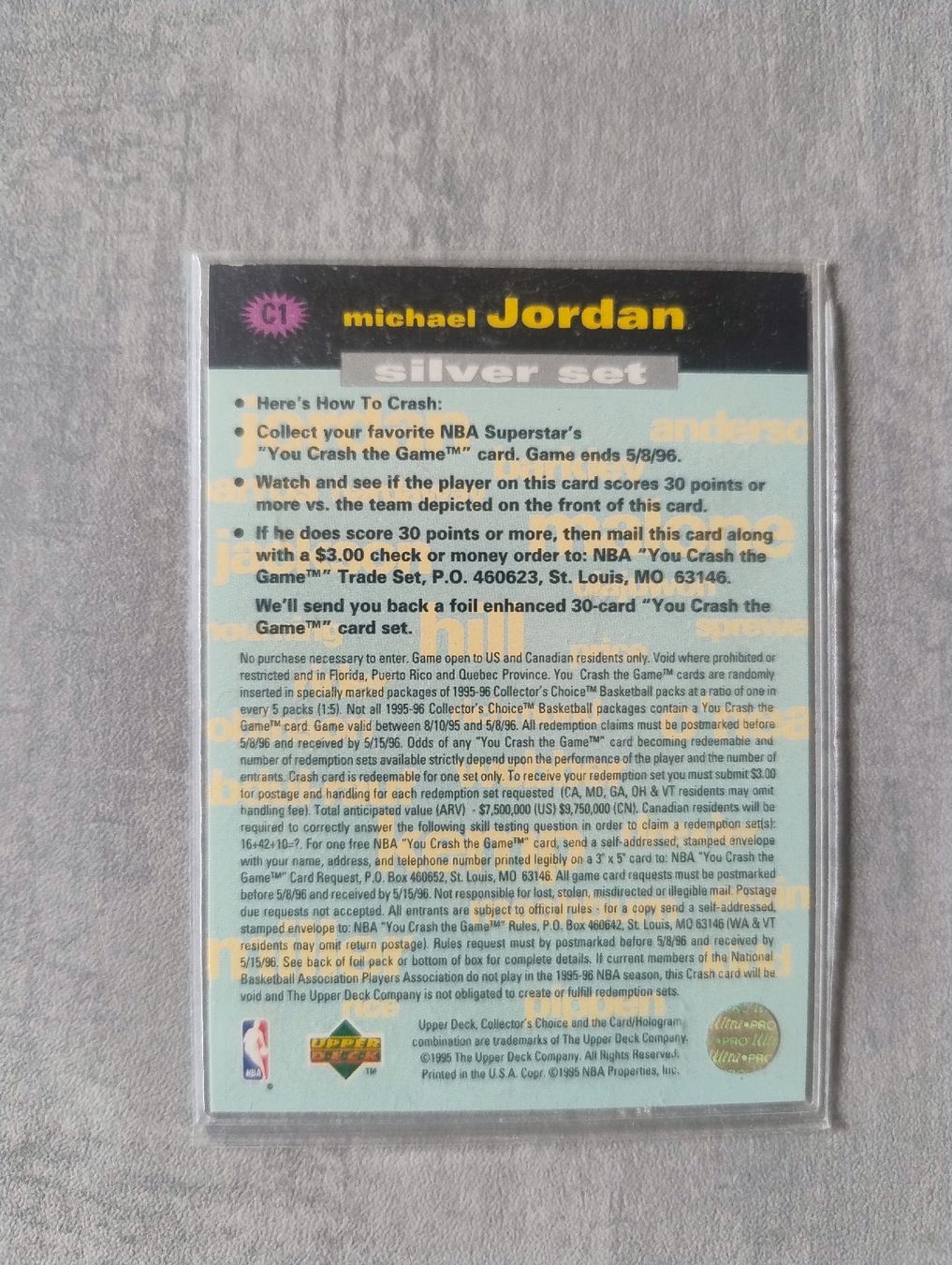 Nba Cartes à collectionner: NBA 1995 MICHAEL JORDAN KNICKS-SILVER – Neuf (Voir description) à Martigny par jul_7s5x 1