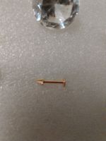 EDELSTHAL LIPPENPIERCING;VERGOLDET