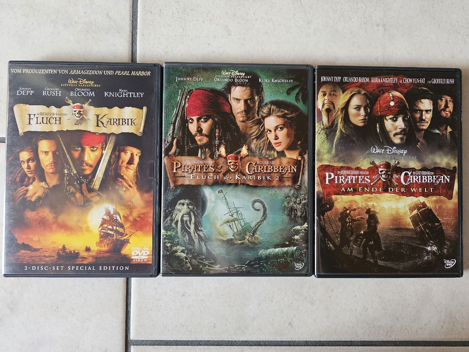 Tutti i DVDs: Fluch der Karibik  -  Teil 1 - 3 – Usato da Schneisingen venduto da backstore24