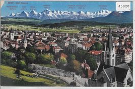Biel-Bienne - Vue generale - Litho