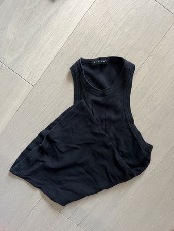 Schwarzes Sommerkleid Sisley Gr. S Top Zustand gerippt