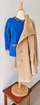 SHIRT PULLI RIANI 38 M TWEED BLAU , TOP ZU JEANS HOSE MANTEL