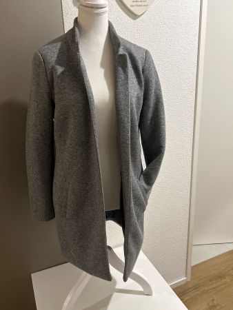 ONLY  Kurz - Mantel -Light Grey Melange Gr. M
