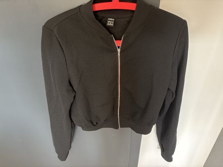 Shein Veste bomber zippée noire taille S
