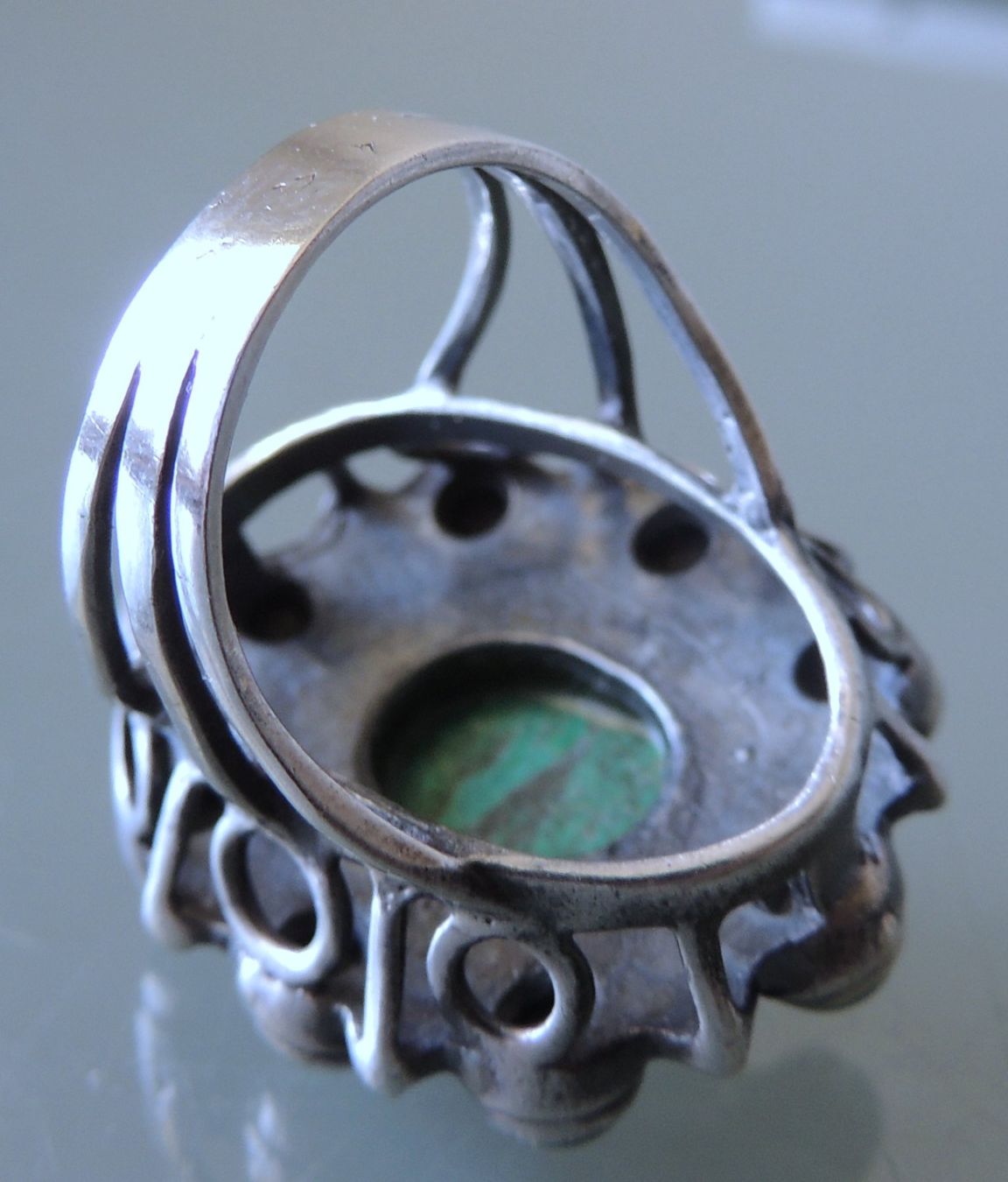 Ringe: Silber 925 Malachit Türkis Fingerring Gr. 56 – Gebraucht aus Waldenburg von schaller707 4