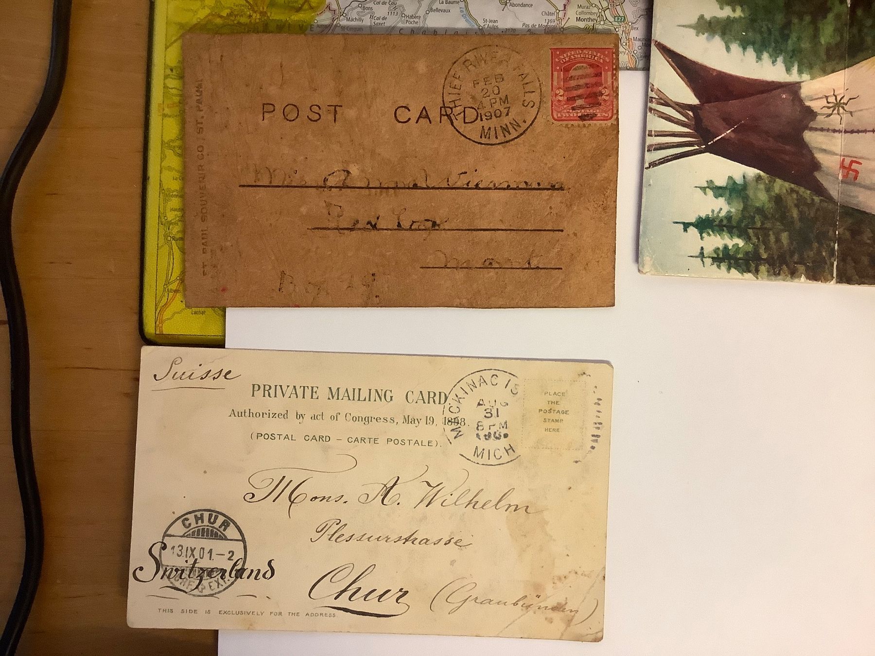 Cartoline postali: 5 seltene Ansichtskarten USA, 1901 - 1907 – Usato da St. Gallen venduto da herbrig2 6
