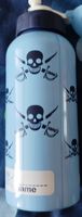 Trinkflasche Kinder blau Totenkopf Pirat neu