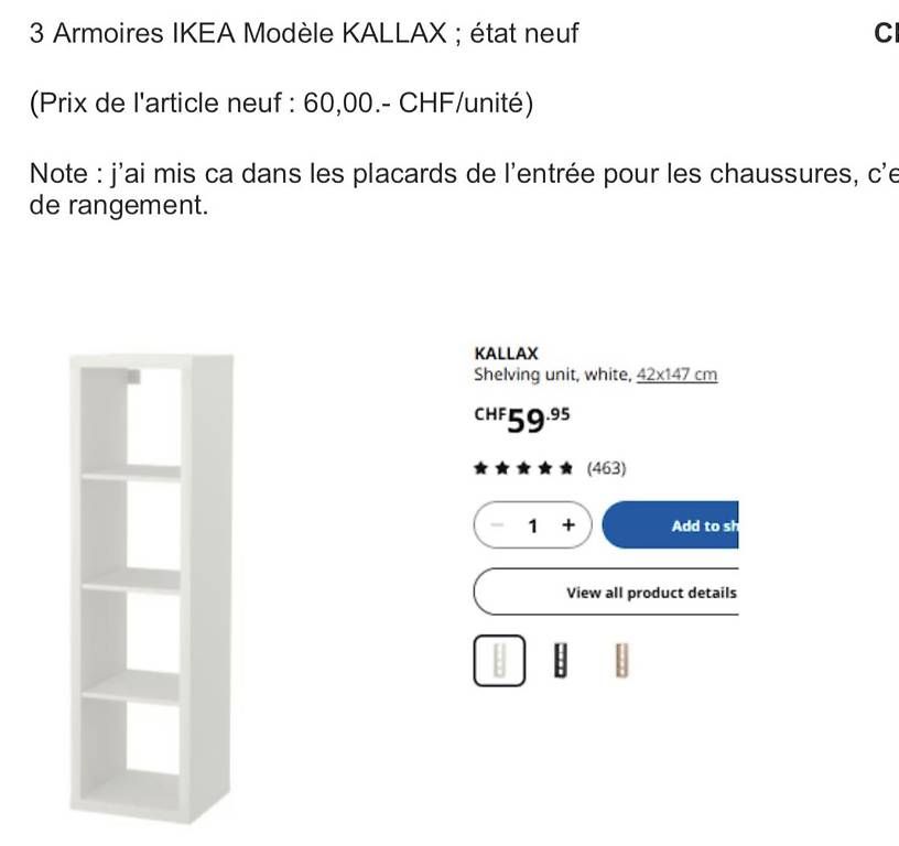 Armoires: Armoire KALLAX – D'occasion à Vich par NatachaCK
