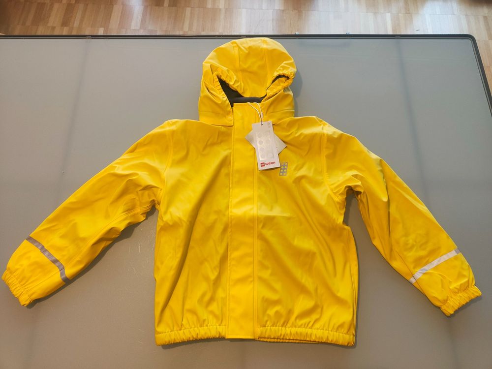 Lego Wear Regenjacke gefüttert Gelb 122 Neu (Neu (gemäss