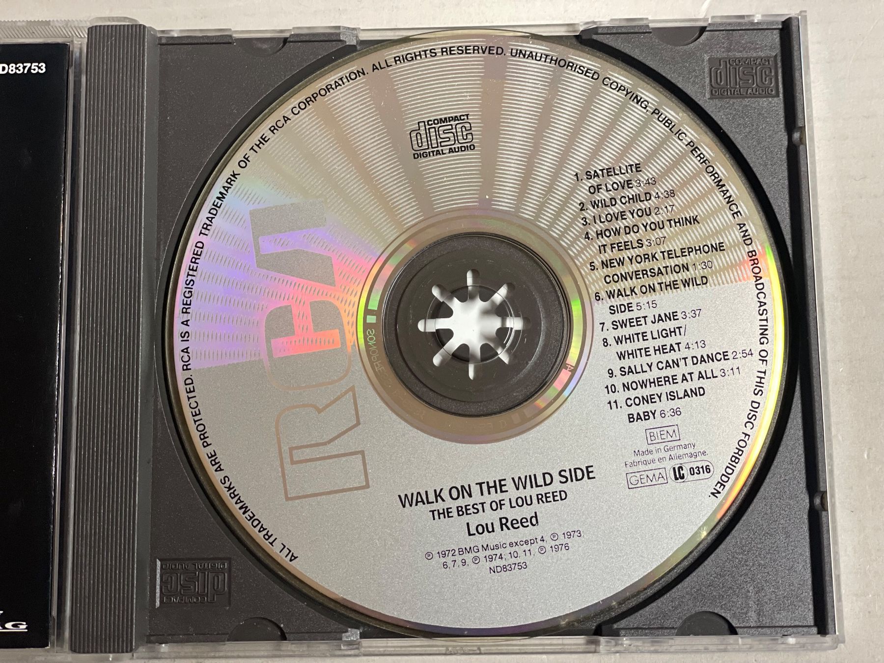 CDs: Lou Reed – Gebraucht aus Muri b. Bern von AdidasCollector 2