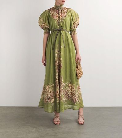 Zimmermann Elegant Green Maxi Dress