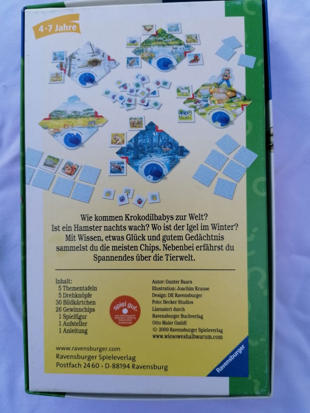 Ravensburger Giochi: Tiere Das pfiffige Wissensspiel  – Usato da Krauchthal venduto da SamsPuce 1