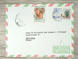 TR05 Enveloppe + Timbre Malagasy 1985