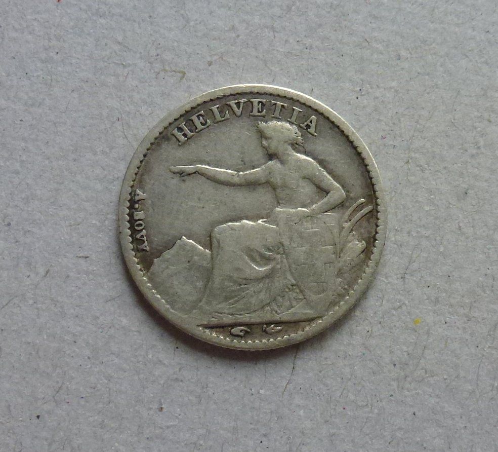 Tutti le monete: Schweiz ++ 1/2 Franken 1851 – Usato da Walkringen venduto da Casablanca777 1