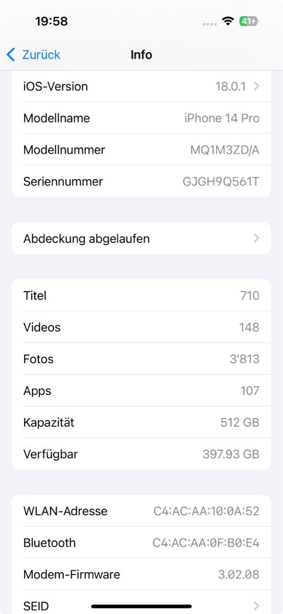 Apple Telefoni cellulari / Smartphones: Apple iPhone 14 Pro Space Black 512 GB – Usato da Niederrohrdorf venduto da 54Belaadpa43 8