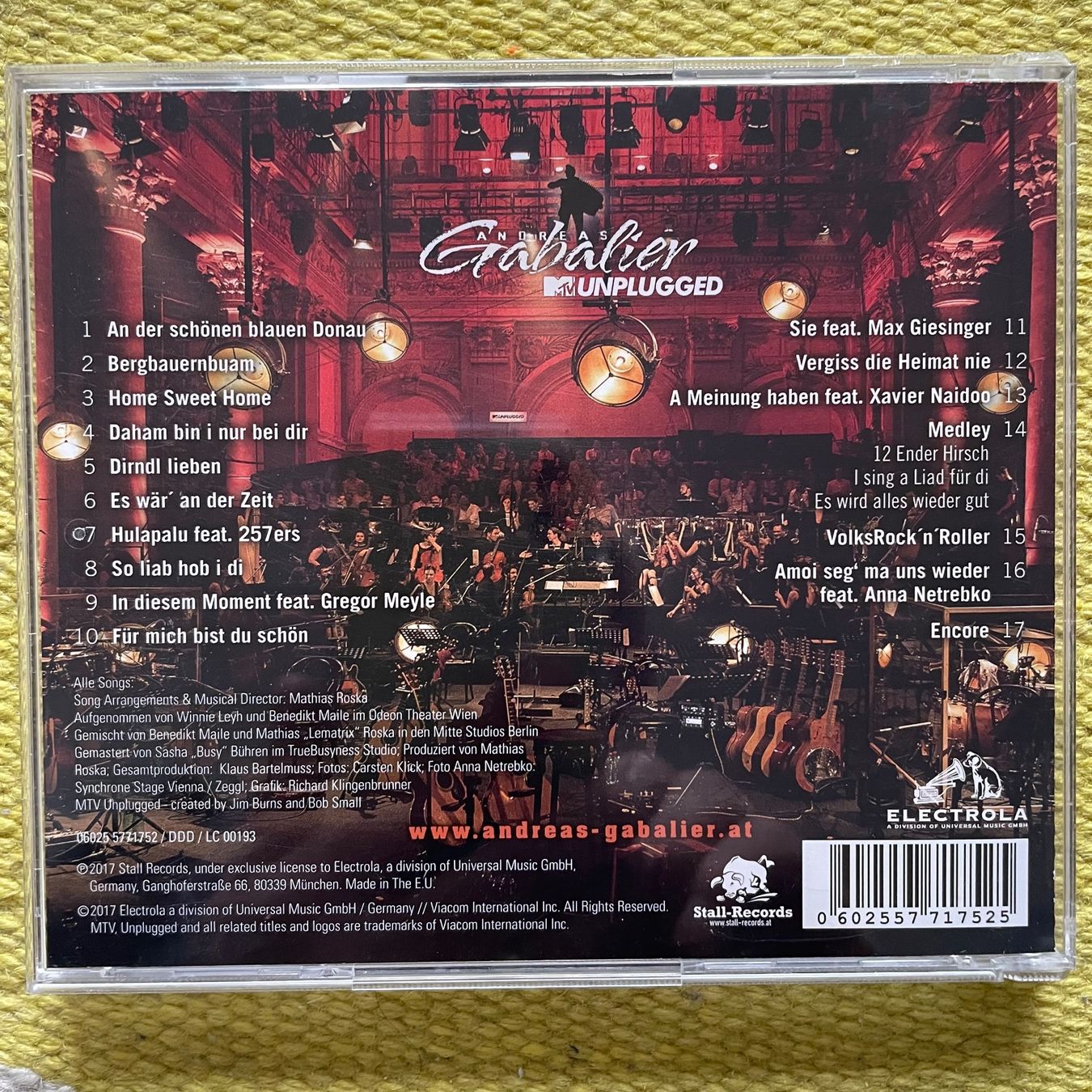 CD: ANDREAS GABALIER-MTV UNPLUGGED – Usato da Rorschacherberg venduto da CD-Roli 1