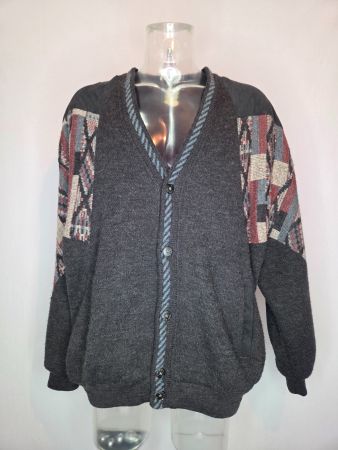 Vintage Woll-Alpaka-Strickjacke – Gr. 56 / XL