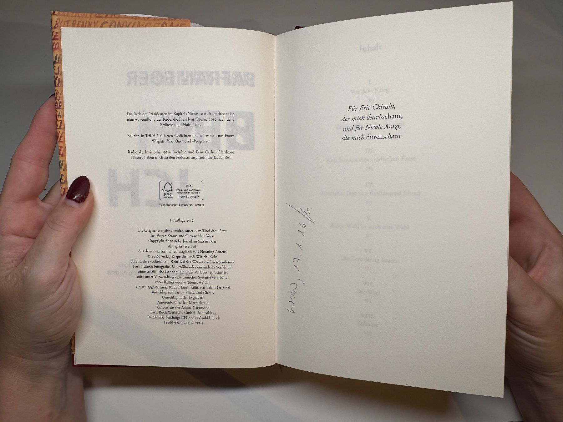 Libri: ROMAN: Jonathan Safran Foer, Hier bin ich – Usato da Grosswangen venduto da Deutsche_Romane 3