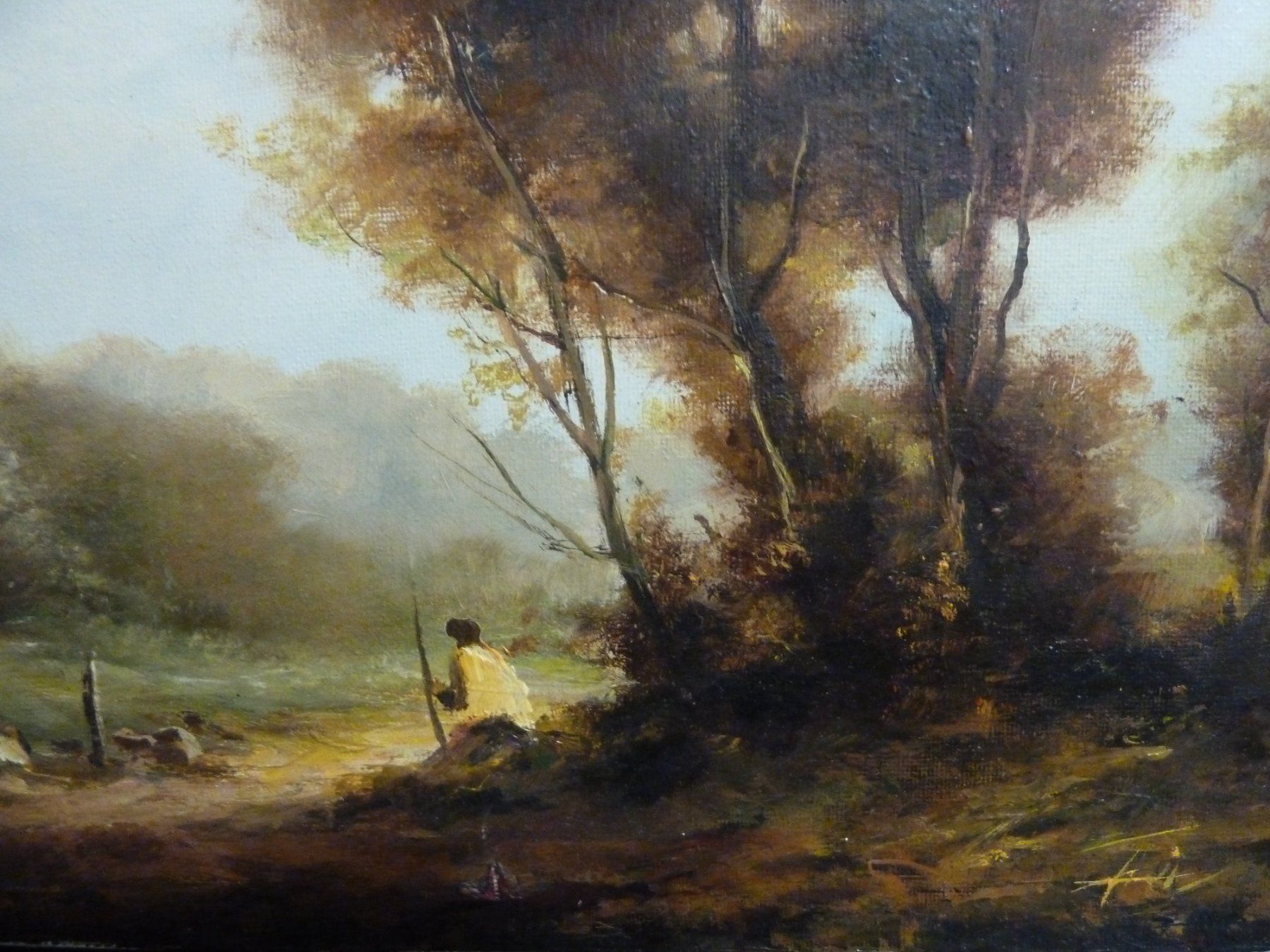 Gemälde: Landschaft Signiert – Gebraucht aus Bure von 1319 2