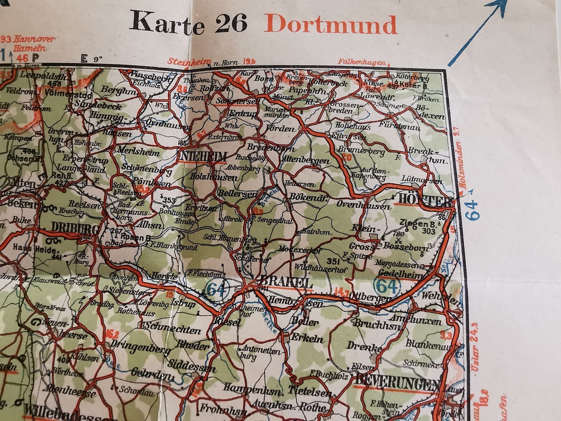 Cartine & Atlanti: Continental Strassenkarte 26 Dortmund – Usato da Richterswil venduto da Milan777 8