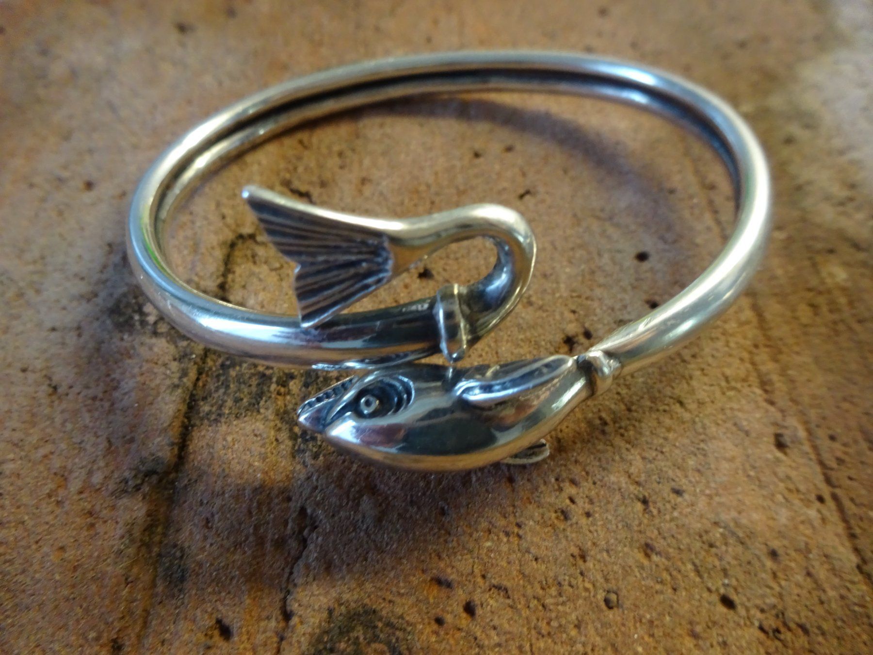 Armbänder & -reifen: Armreif Delphin Fisch Silber – Gebraucht aus Esslingen von FetteSchnecke 1