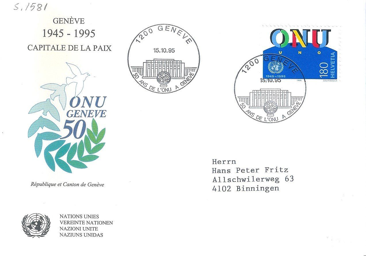 Tutti i francobolli: 50 ans de l'ONU à Genève – Usato da Belmont-Lausanne venduto da ZarRomanoff