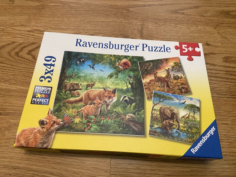 12 Tierpuzzles Für Kinder – 48 Teile, Mit Fußabdruck-Anleitung, Für Vorschulkinder