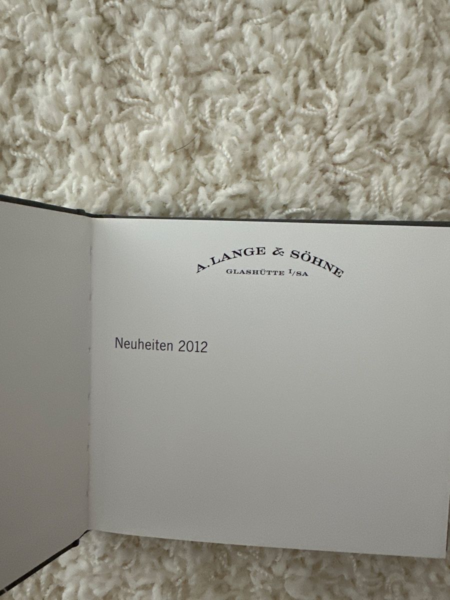 A. Lange & Söhne Orologi: A. Lange & Söhne 2012 Neuheiten mit CD – Nuovo (secondo la descrizione) da St. Gallen venduto da Ursula66 1