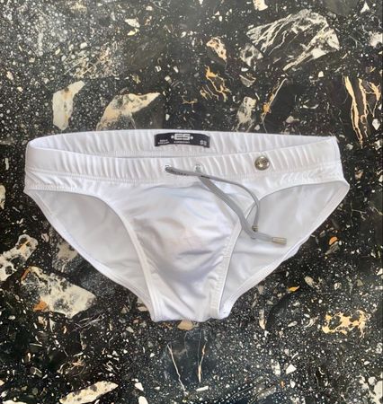 Slip de bain ES Collection blanc, taille S - Neuf!