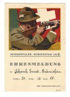 Ehrenmeldung Suhrentaler Schiesstag 1927