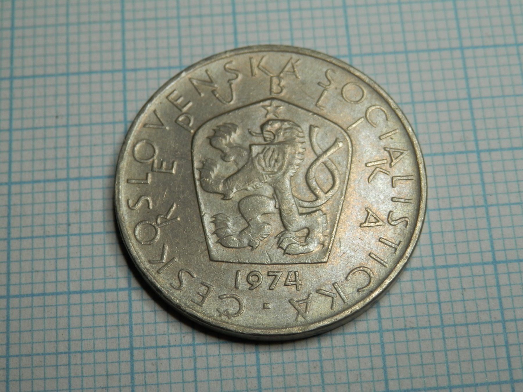 Tutti le monete: Tschechoslowakei 5 Kronen, 1974 – Usato da Weiach venduto da weiach81