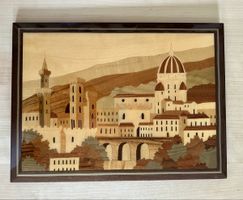 Holzbild Intarsien Florenz Italien Kunsthandwerk Vintage✨