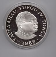 (1431) Tonga, 2 Pa'anga 1988, pp, 5 Unzen, Schwimmer