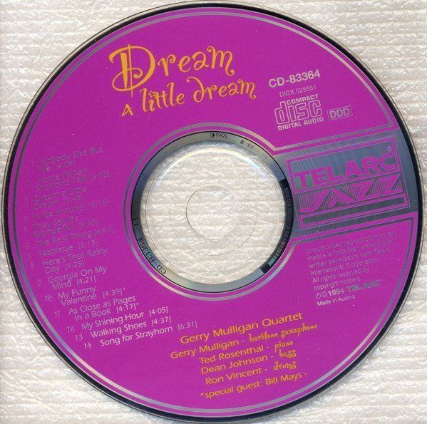 CD: Gerry Mulligan, Bill Mays, Ted Rosenthal, Dean Johnson, – Usato da Unterbäch venduto da gond 2