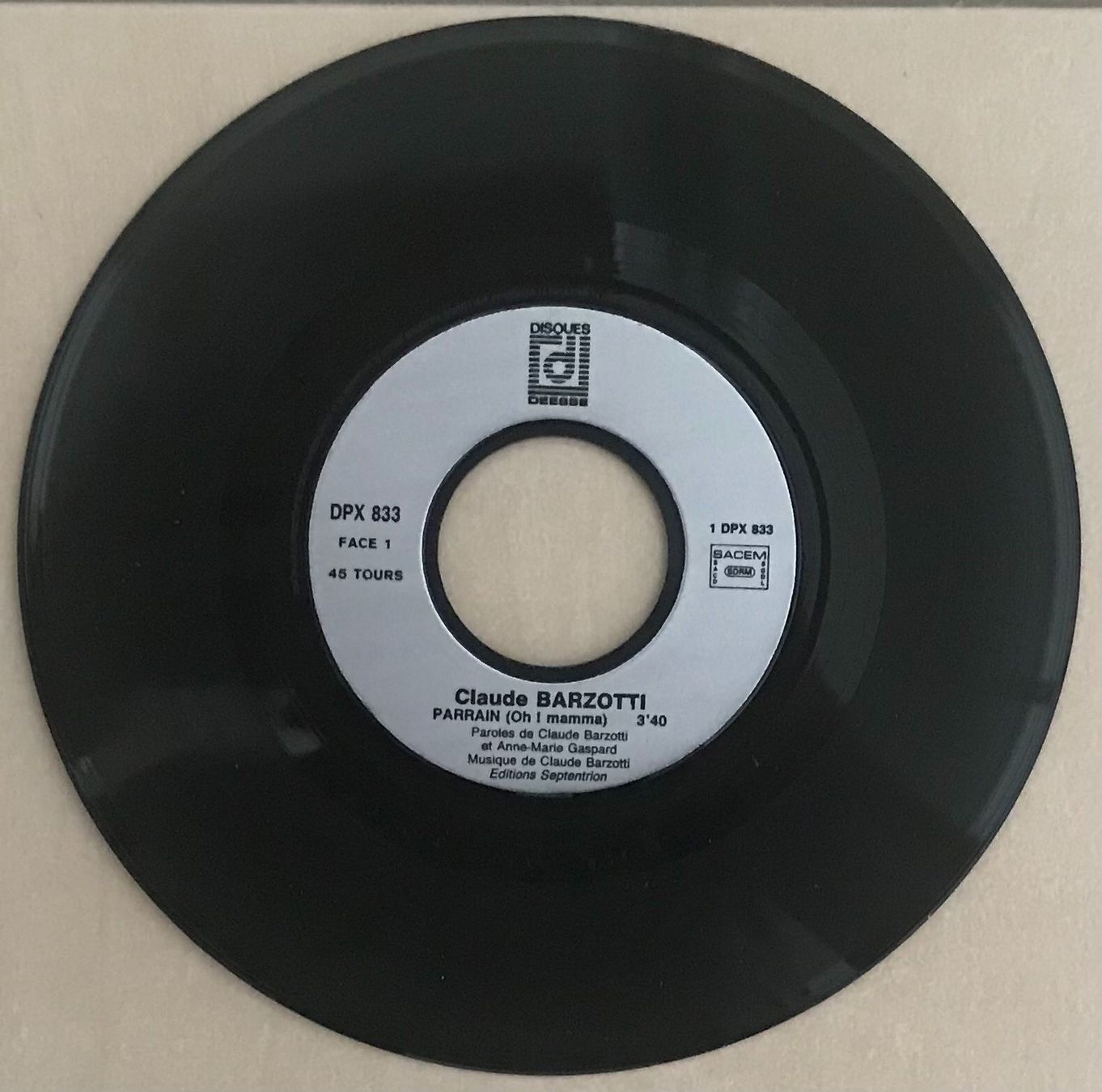 Schallplatten: CLAUDE BARZOTTI - PARRAIN – Gebraucht aus Bussigny von vinyl-pas-cher 2