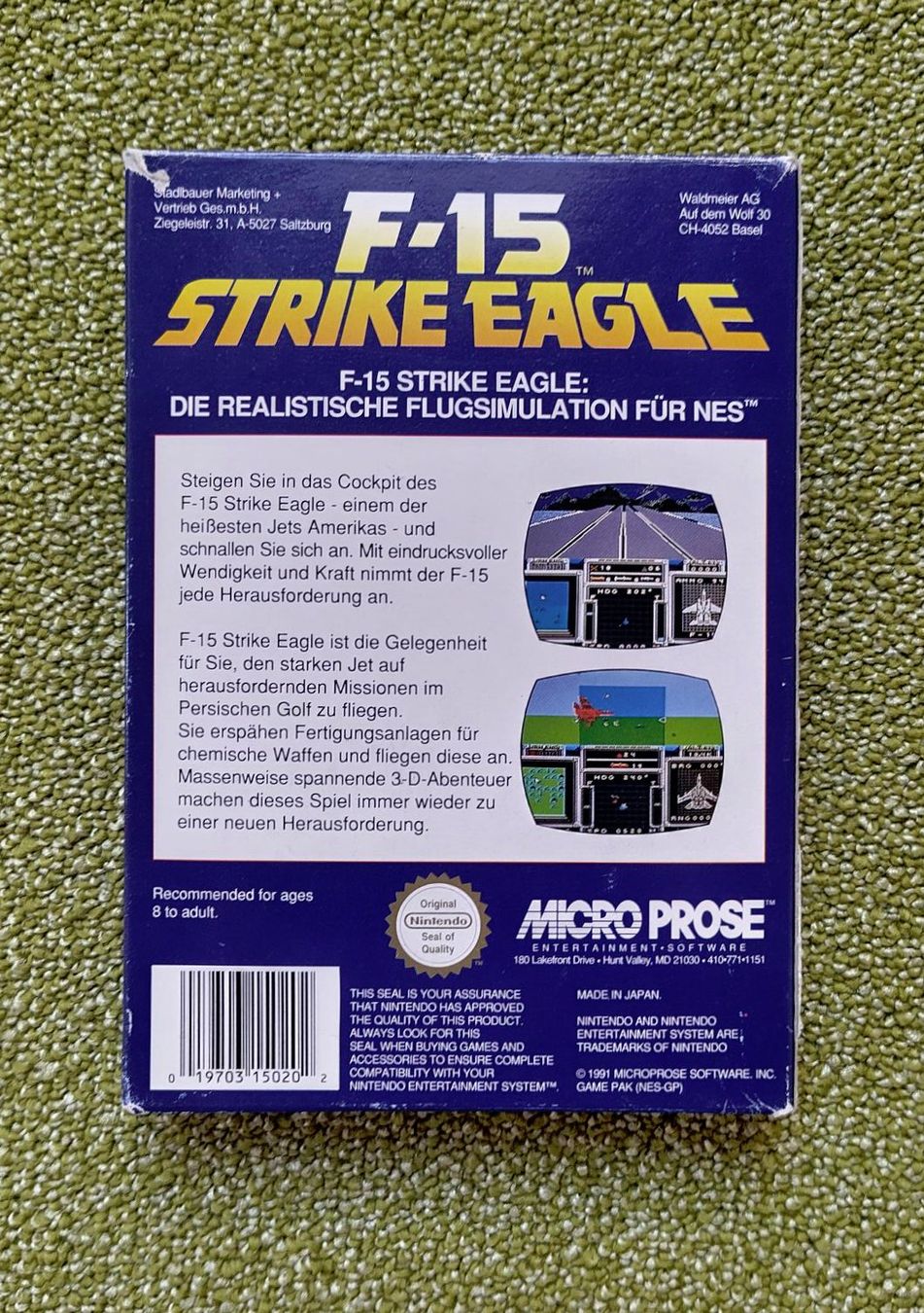 Nintendo Spiele: F-15 Strike Eagle NES - Deutsche Version – Gebraucht aus Birwinken von GTOrg 1