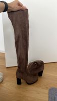 Elegante Wildlederstiefel? mit Blockabsatz, Grösse 41