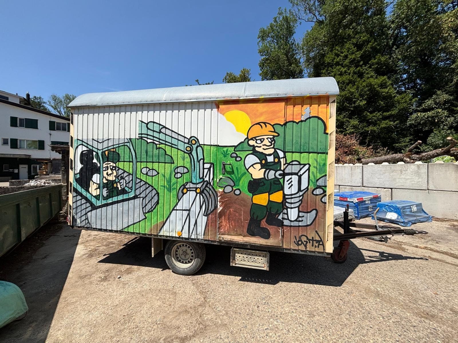 Rubag Rimorchi: Baustellenwagen Rubag mit Graffiti bemalt – Usato da Bottmingen venduto da yve_m5kt 1