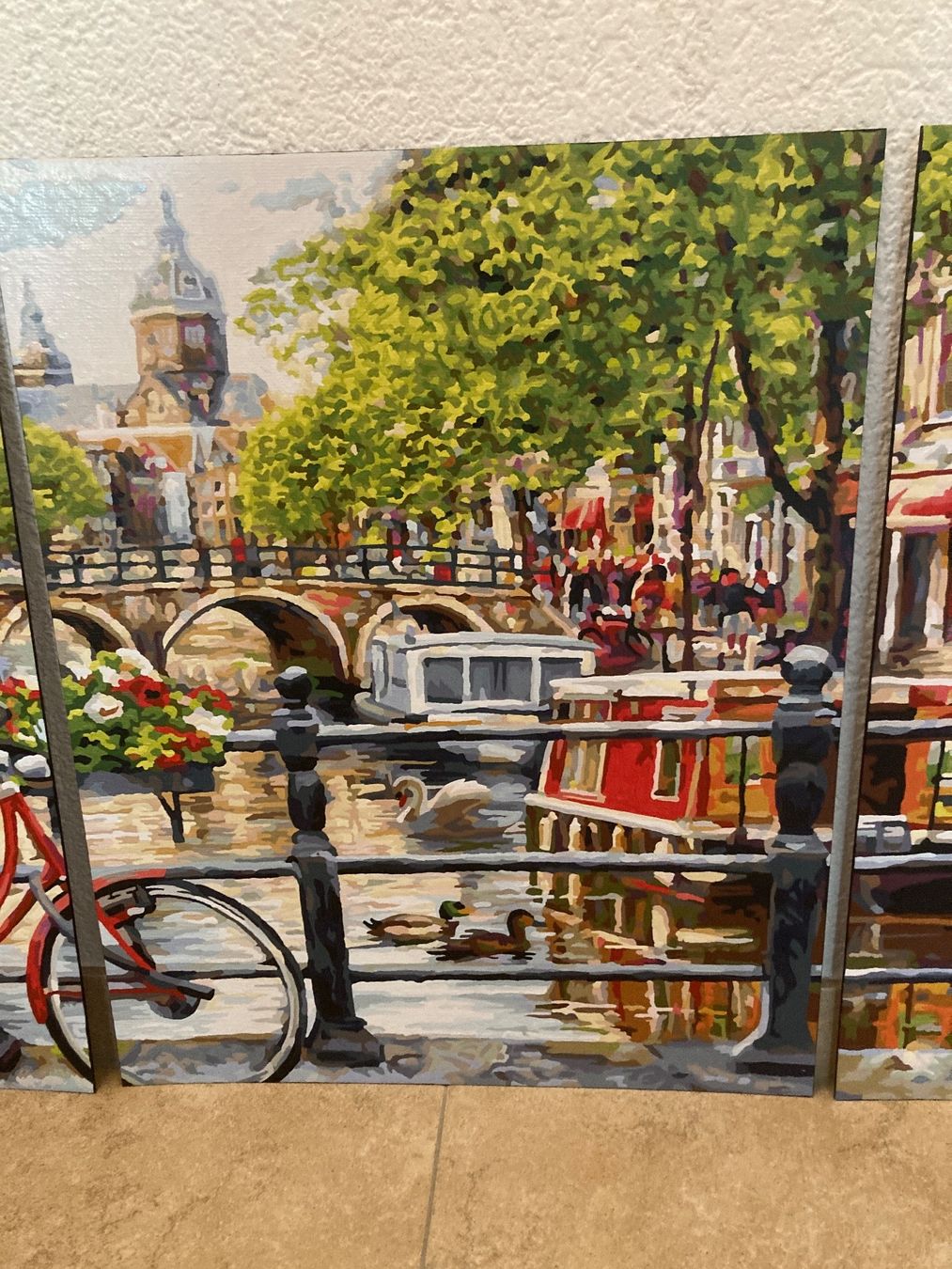 Foto & Immagini: 3-teiliges Bild/Gemälde "Amsterdam", Malen nach Zahlen – Usato da Gelterkinden venduto da froggy80 2