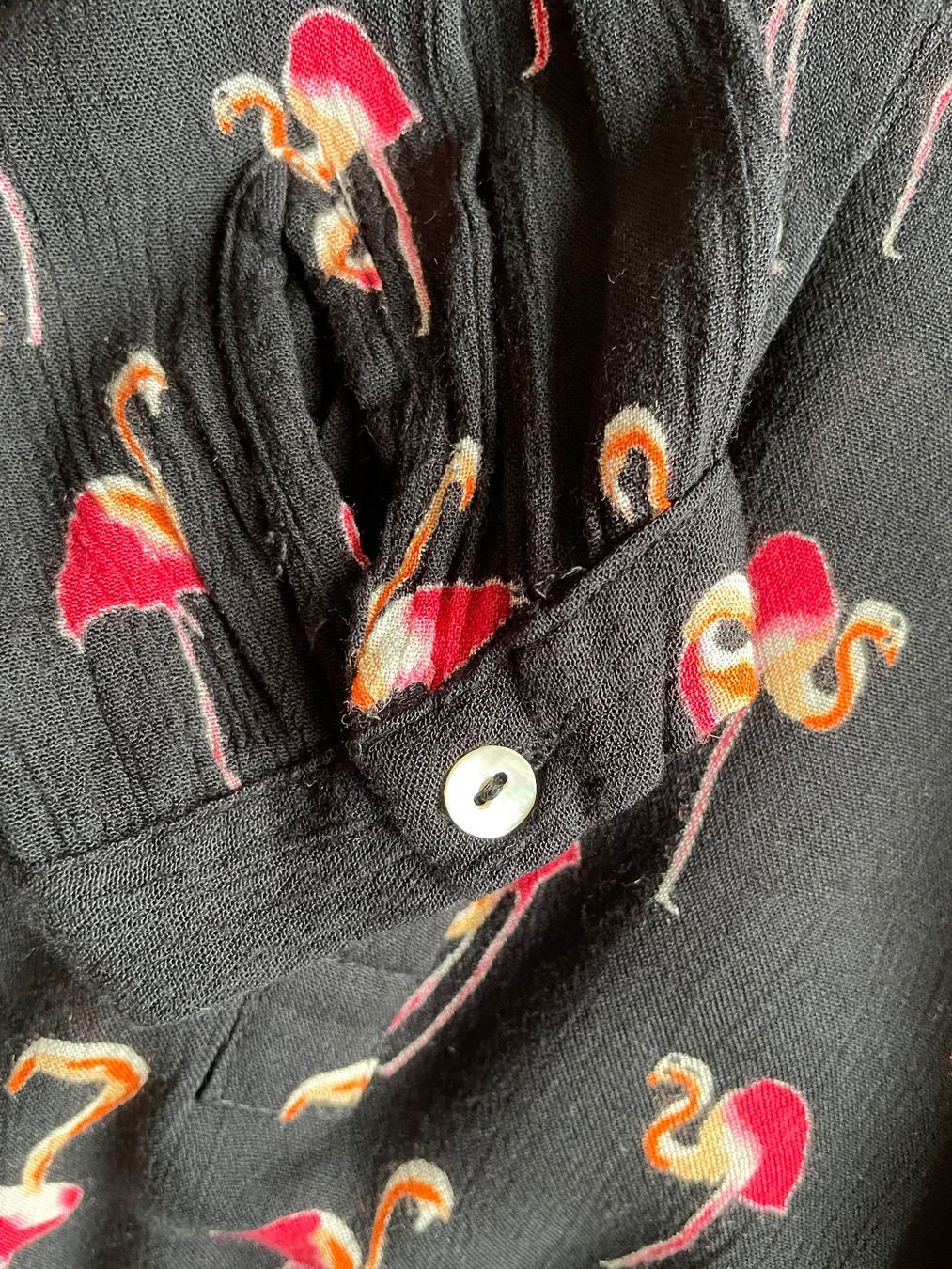 Blusen: Kaffe Bluse mit Flamingo Print Gr. 40 – Gebraucht aus Olten von hahnice99 2