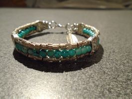 Armband hellblau/silberfarbig