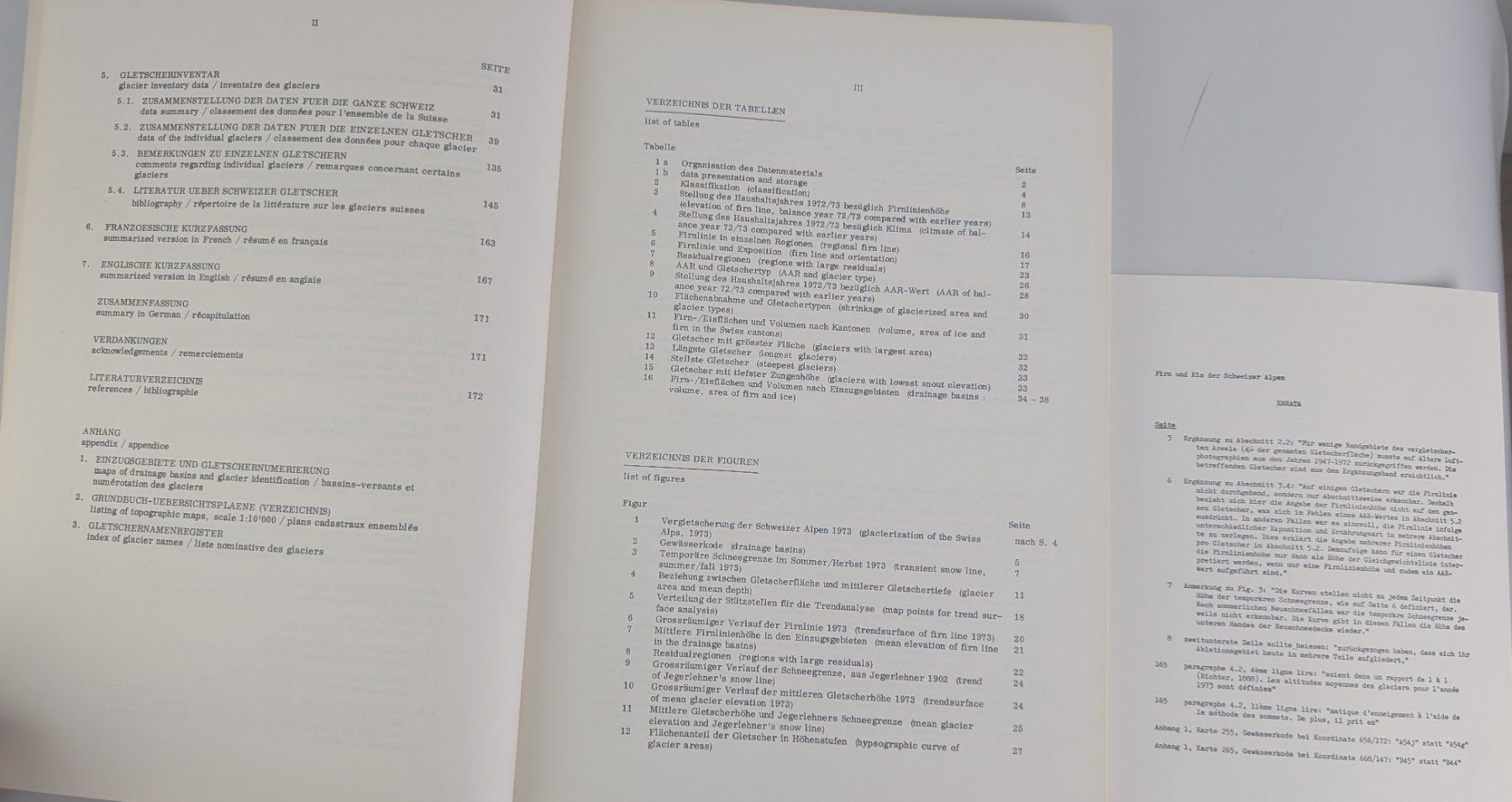 Bücher: Firn und Eis der Schweizer Alpen /Gletscherinventar ETH 1976 – Neu (gemäss Beschreibung) aus Zürich von axolottchen 5