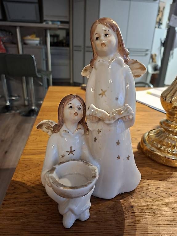 Statuette: Engelpaar, als Teelichthalter – Usato da Jona venduto da Saentisjerry