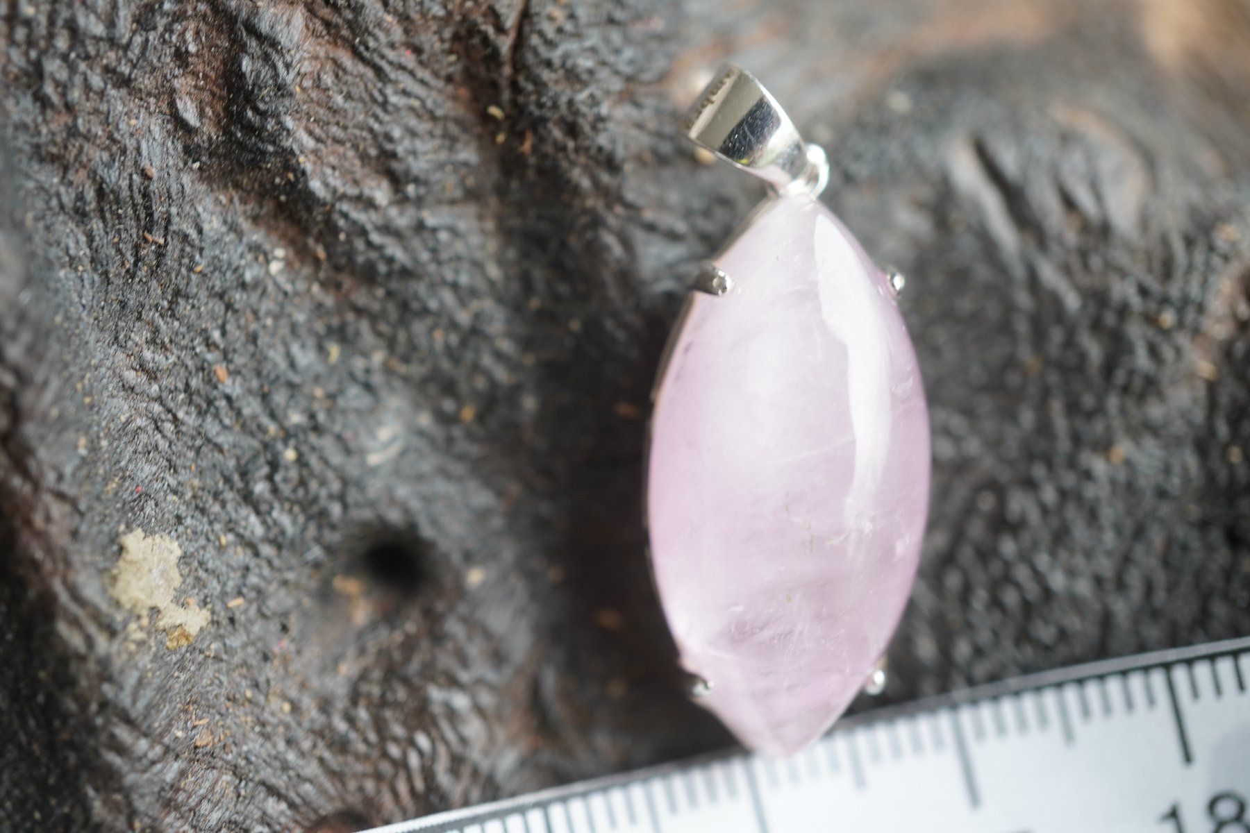 Anhänger: Kunzit  Navette   Anhänger Rosa   925 Silber – Neu und originalverpackt aus Balgach von top_silver 4