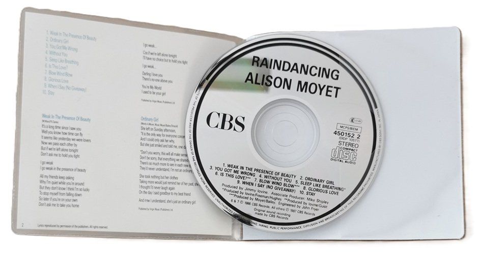 CDs: Alison Moyet – Raindancing  (CD, 1987) – Gebraucht aus Wilen b. Wollerau von morethanmusic 1